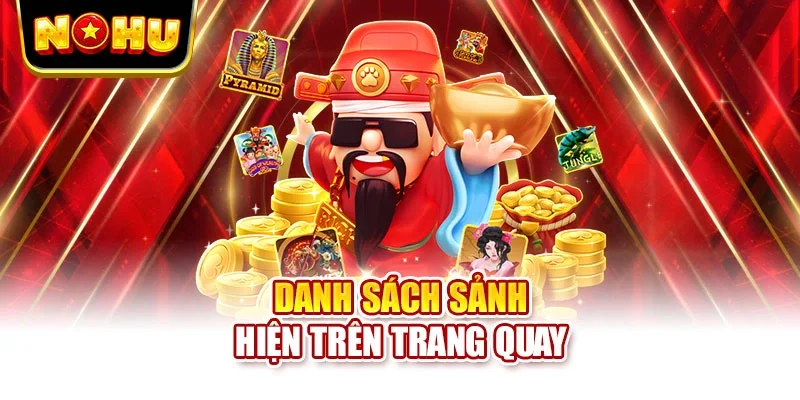 Danh sách sảnh hiện trên trang quay