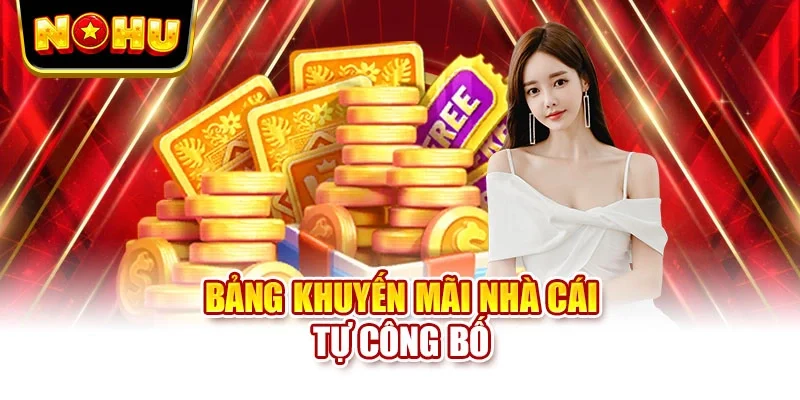 Bảng khuyến mãi nhà cái tự công bố